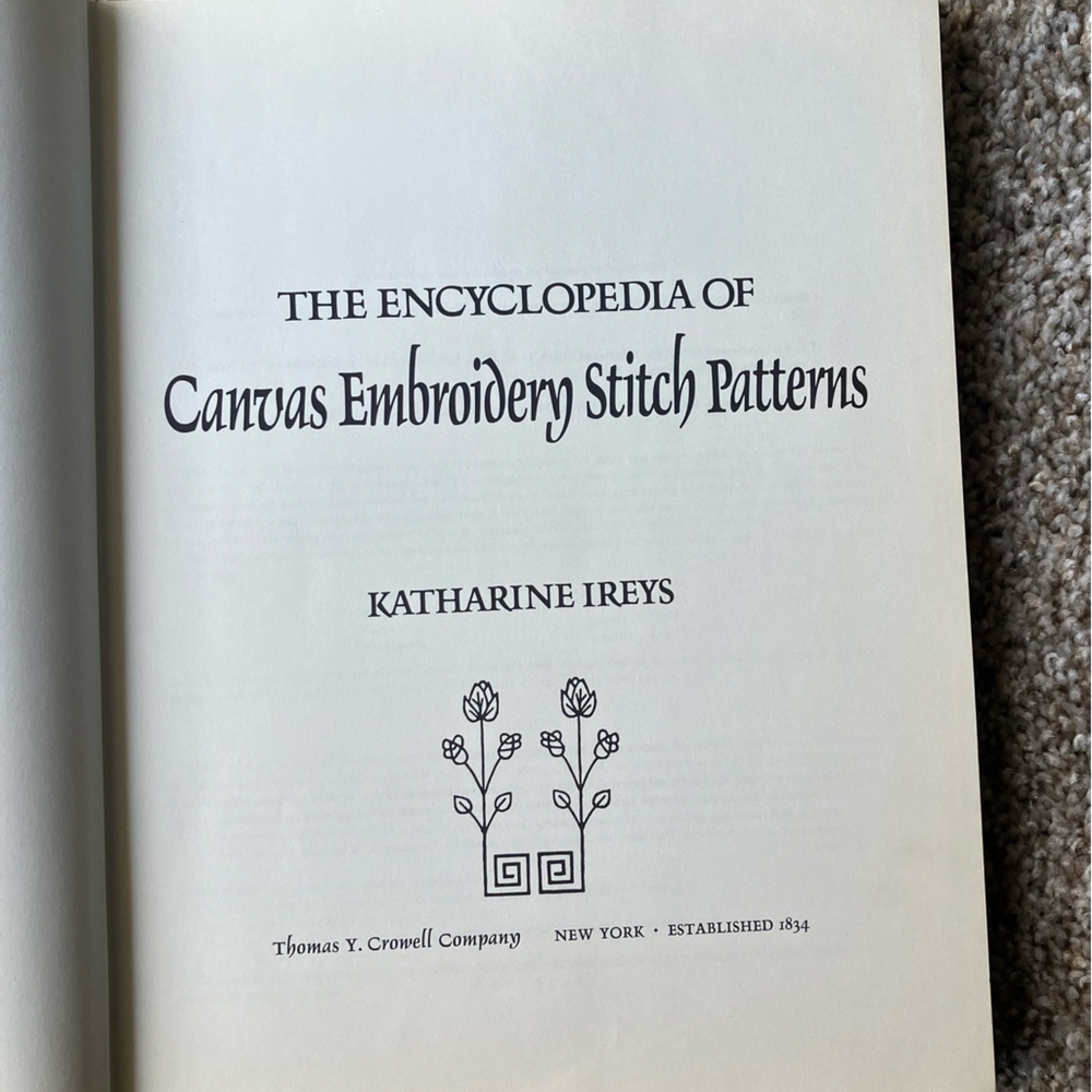Vintage “The Encyclopedia of Canvas Embroidery Stitch Patterns” Hardcover